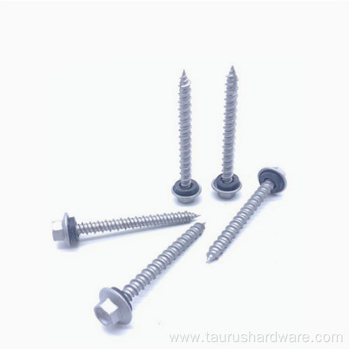 Self-tapping screws concrete screws with rubber washers